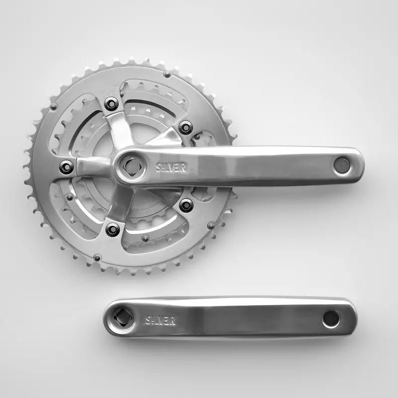 Silver1 Triple Crankset – 44/34/24 Tooth Compact Chainring Combo 1