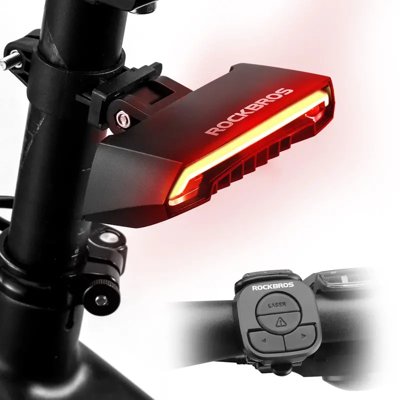 Smart Rear Bike Light With Remote-Controlled Turn Signals And Brake Activation 1