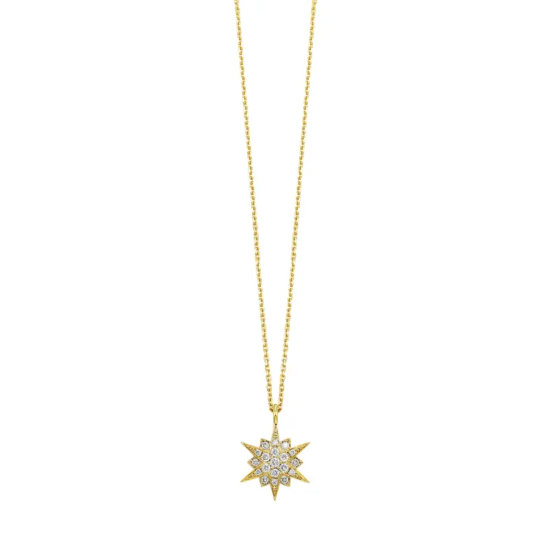 Star Diamond Pendant In 14K Yellow Gold – 1/8 Ct Tw 1