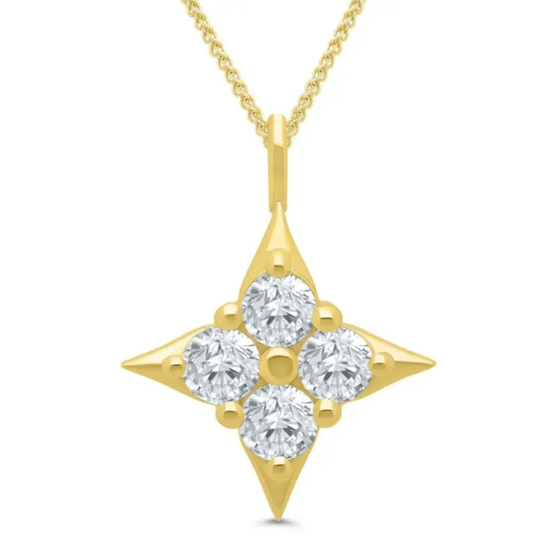 Star Of Hope Diamond Pendant – 14K Yellow Gold, 1.50 Carat Total Weight 1