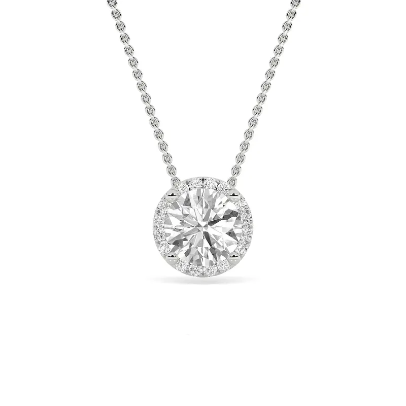 Star-Shaped Lab-Grown Diamond Halo Pendant – 'Above Love' Collection, 1.75 Carat Tw, White Gold 1