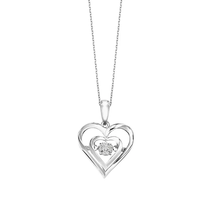 Sterling Silver Rhythm Of Love Diamond Pendant – 0.02 Carat Total Weight 1