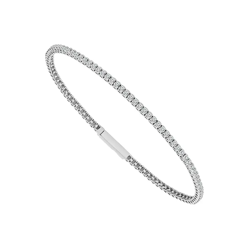 Three-Quarter Carat Diamond Tennis Bracelet In 14K White Gold 1