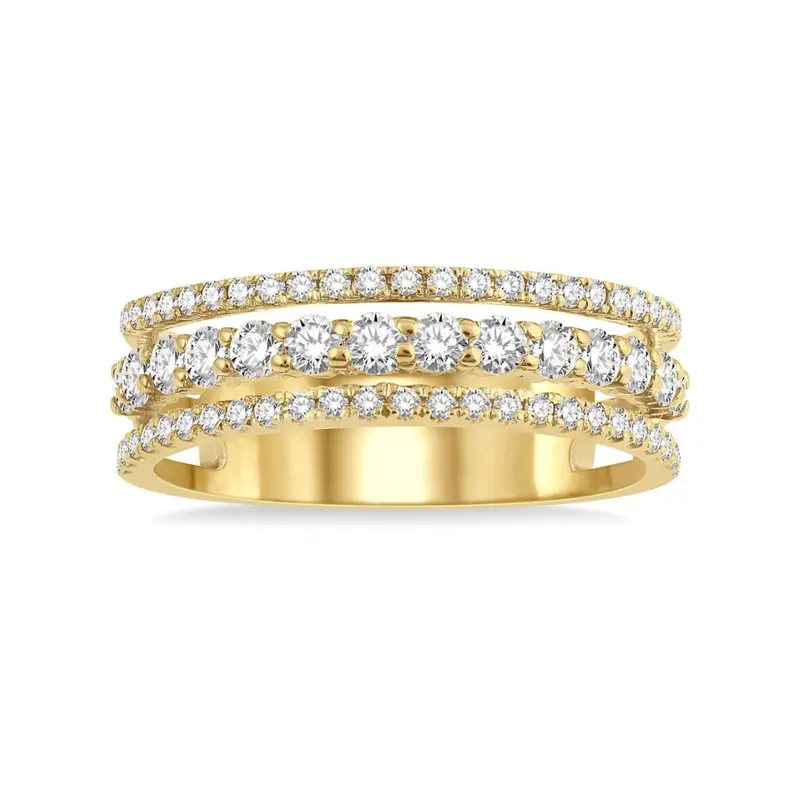 Three-Row Diamond Stackable Band 1