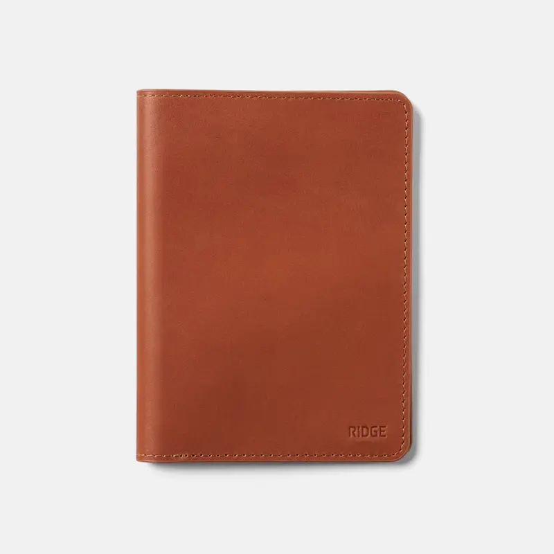 Tobacco Brown Genuine Leather Passport Wallet 1