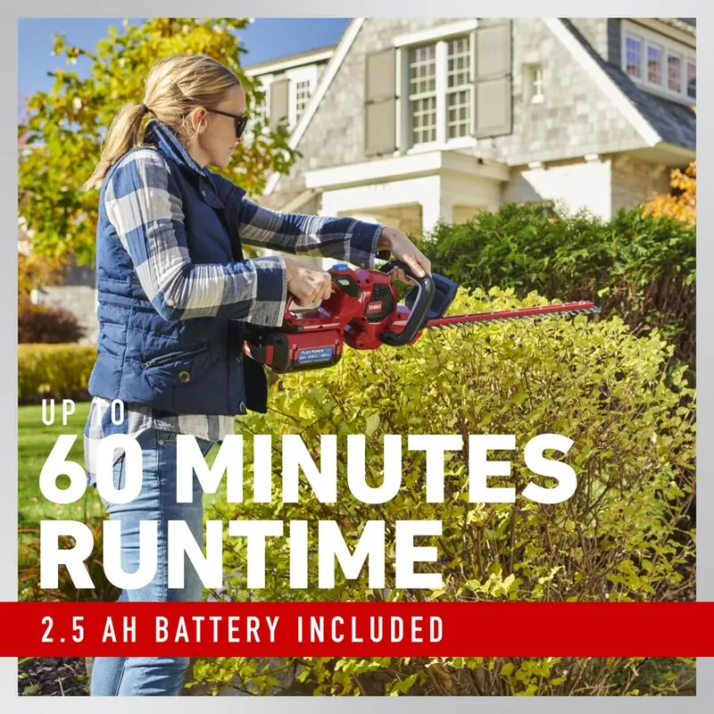 Toro 60V Max 24-Inch Hedge Trimmer – 2.5Ah Battery Included (51840) 1