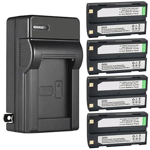 Trimble 38403 Surveying Equipment Battery Kit – 4-Pack + Charging Adapter 1