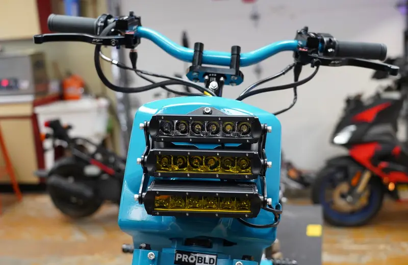 Triple-Led Headlight Mounting Rack For Honda Ruckus & Maddog 1