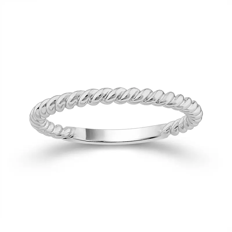 Twisted Rope-Style Band In 14K White Gold 1