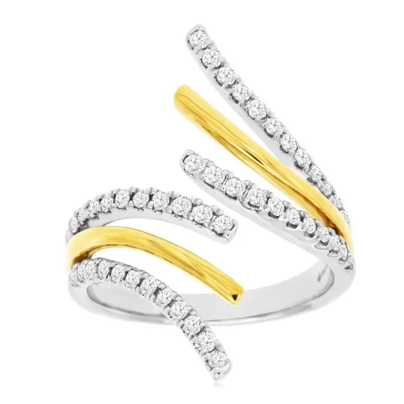 Two-Tone Gold Diamond Fashion Ring 1