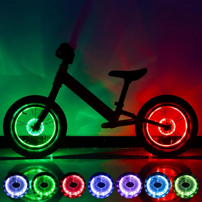 Usb-Rechargeable Bike Wheel Light For Enhanced Night Visibility 1