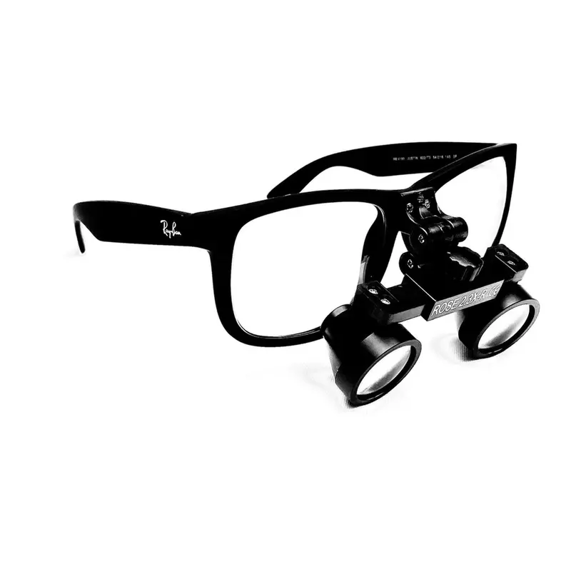 Waterproof 2.3X Loupe Mounted On Ray-Ban Justin Frames 1