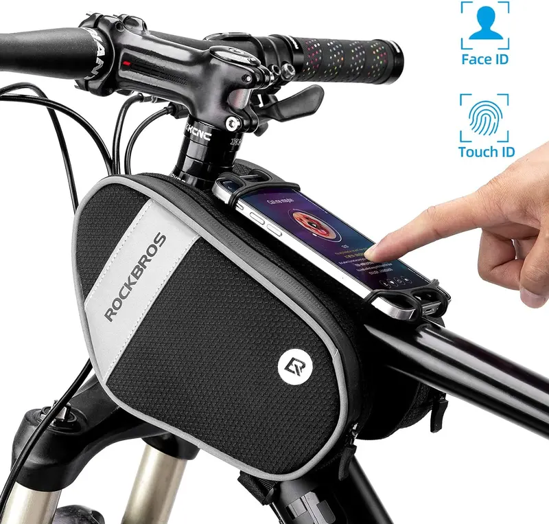 Waterproof Frame-Mounted Bike Phone Bag With Easy-Access Design 1