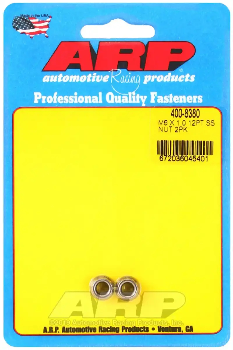 Arp M6X1.0 Ss 12-Point Nut Kit – Stainless Steel Fasteners, Two-Piece Set For Critical Applications 1