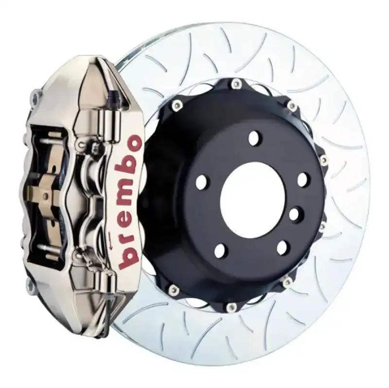 Brembo Rear Gtr Big Brake Kit For 2006–2012 Bmw 325I (Non-Xdrive) – 4-Piston Calipers, 345X28Mm Two-Piece Slotted Rotors, Type 3 Nickel Finish 1