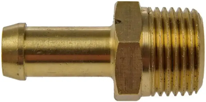 Dorman Autograde 785-406 Straight Adapter Fitting – 3/8" Hose To 3/8" Male Npt, Brass Finish 1