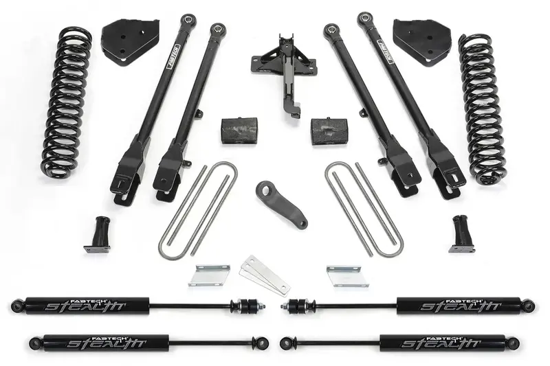 Fabtech K2219M 6-Inch 4-Link Lift System With Coilovers & Stealth Shocks – Fits 2017–2021 Ford F250/F350 4Wd Diesel 1