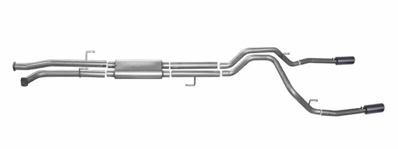 Gibson 67402B Black Elite Cat-Back Exhaust – Dual-Split Stainless Steel System With Deep Resonance 1