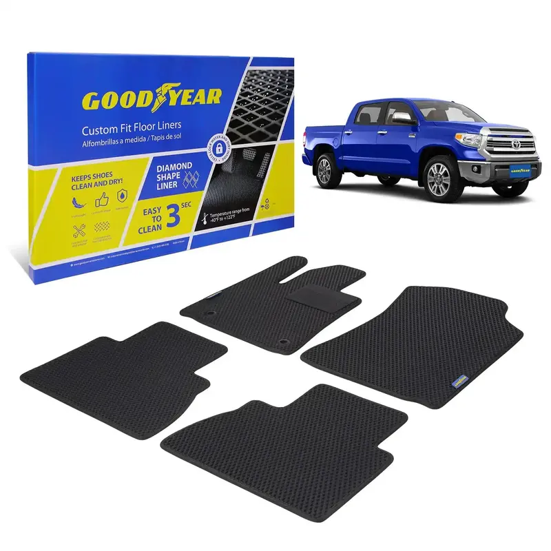 Goodyear Car Accessories Gy004087 Custom-Fit Floor Liners With Diamond Shape Technology 1