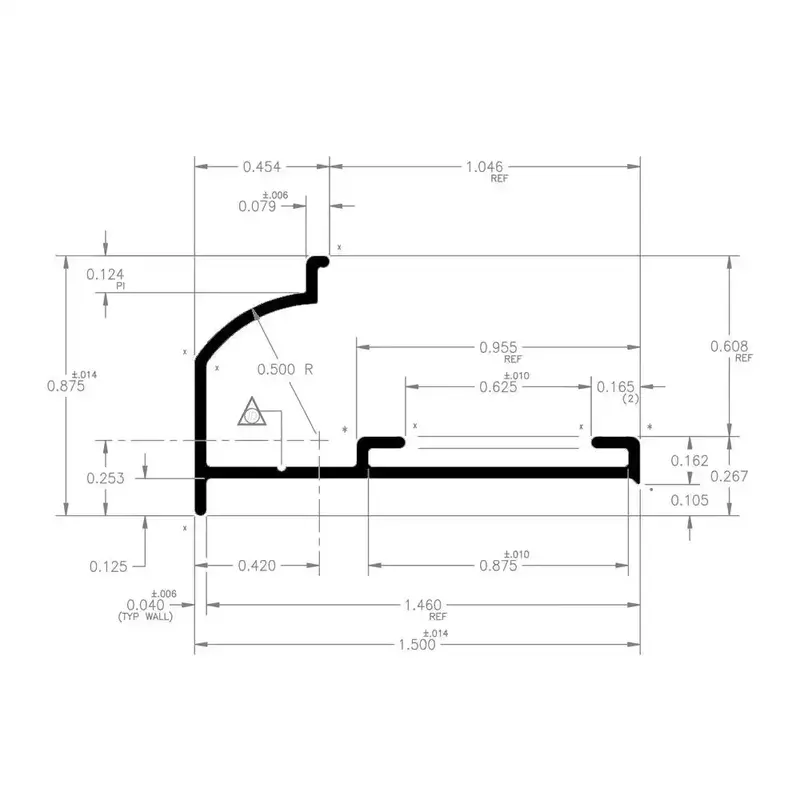 Gtr Rail System – Powder-Coated White, 16-Foot Length Per Unit 1