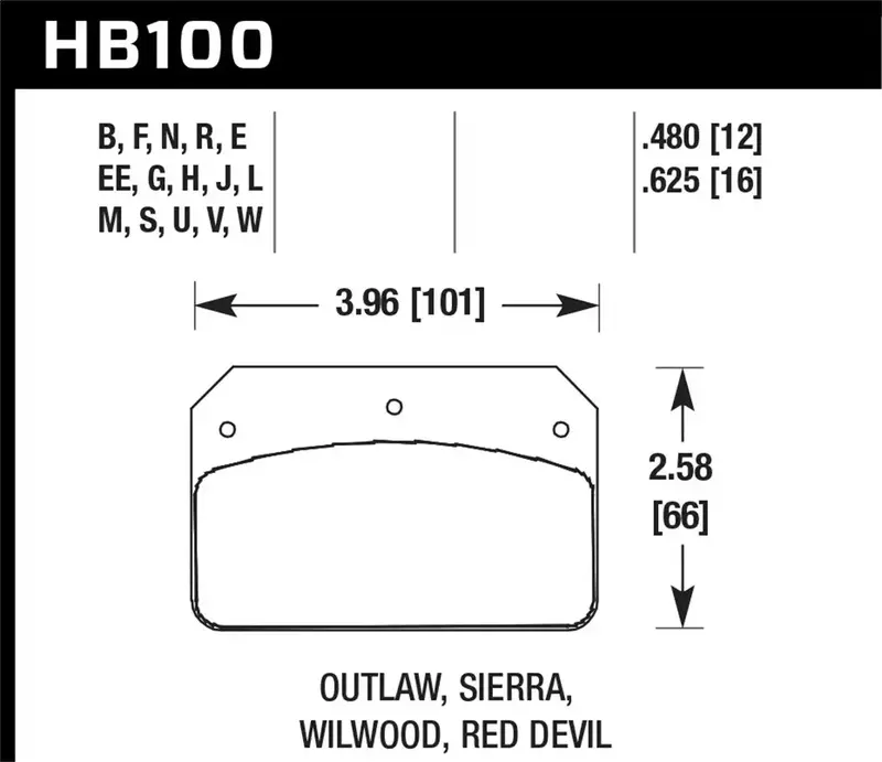 Hawk Performance Hb100N.480 Hp Plus High-Friction Brake Pads 1