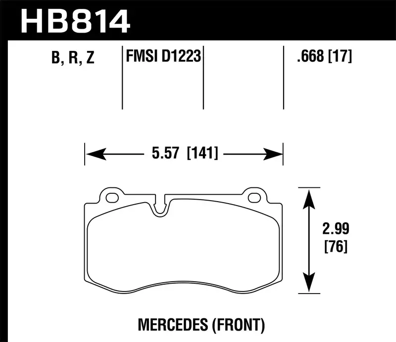 Hawk Performance Hps 5.0 High-Performance Brake Pads (Hb814B.668) – 0.668" Thickness 1