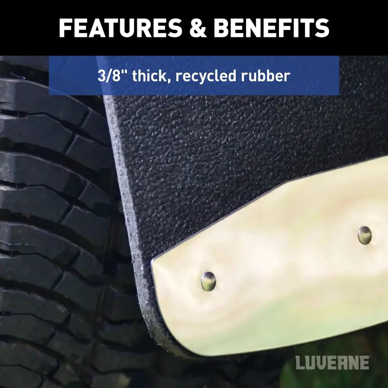 Luverne 251220 Universal Textured Rubber Mud Flaps – 12 X 20 Inches (Front Or Rear, 2-Piece Set) 1