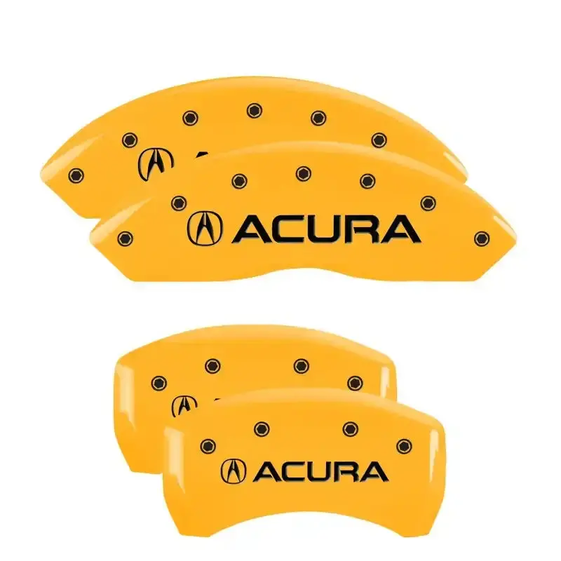 Mgp Engraved 4-Piston Caliper Covers – Yellow & Black Finish For 2008 Acura Tl 1