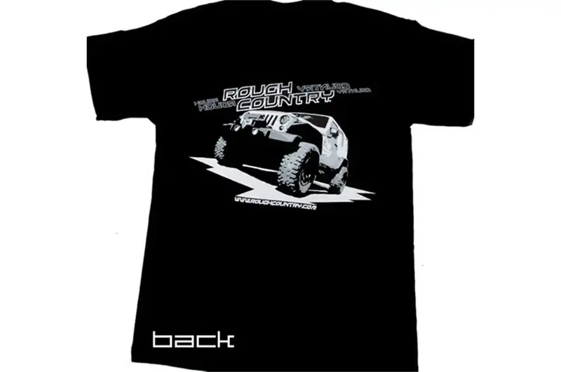 Rough Country Rc Logo Sleeve T-Shirt – Front Print, Vertical Back Design – Men’S Medium Black 1