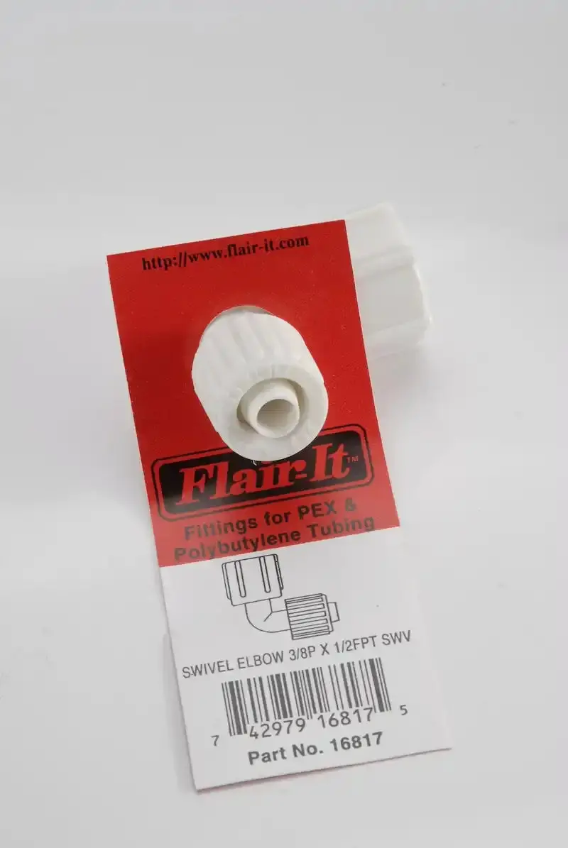 Single 3/8-Inch X 1/2-Inch Swivel Elbow Fitting 1